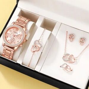 Rose Gold and Silver Jewelry Set